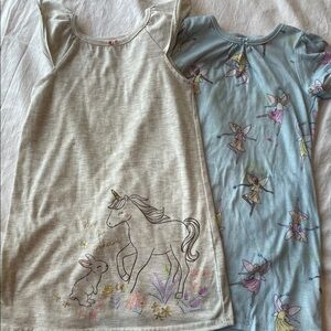 Unicorn and Fairy Themed Girls' night gowns